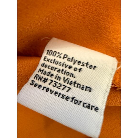 Nine west large deep orange / gold tank top work career office casual layer - Picture 6 of 7